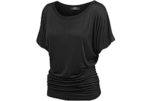Made By Johnny Women's: Premium Quality, Comfy, USA-Made Batwing Top for Women