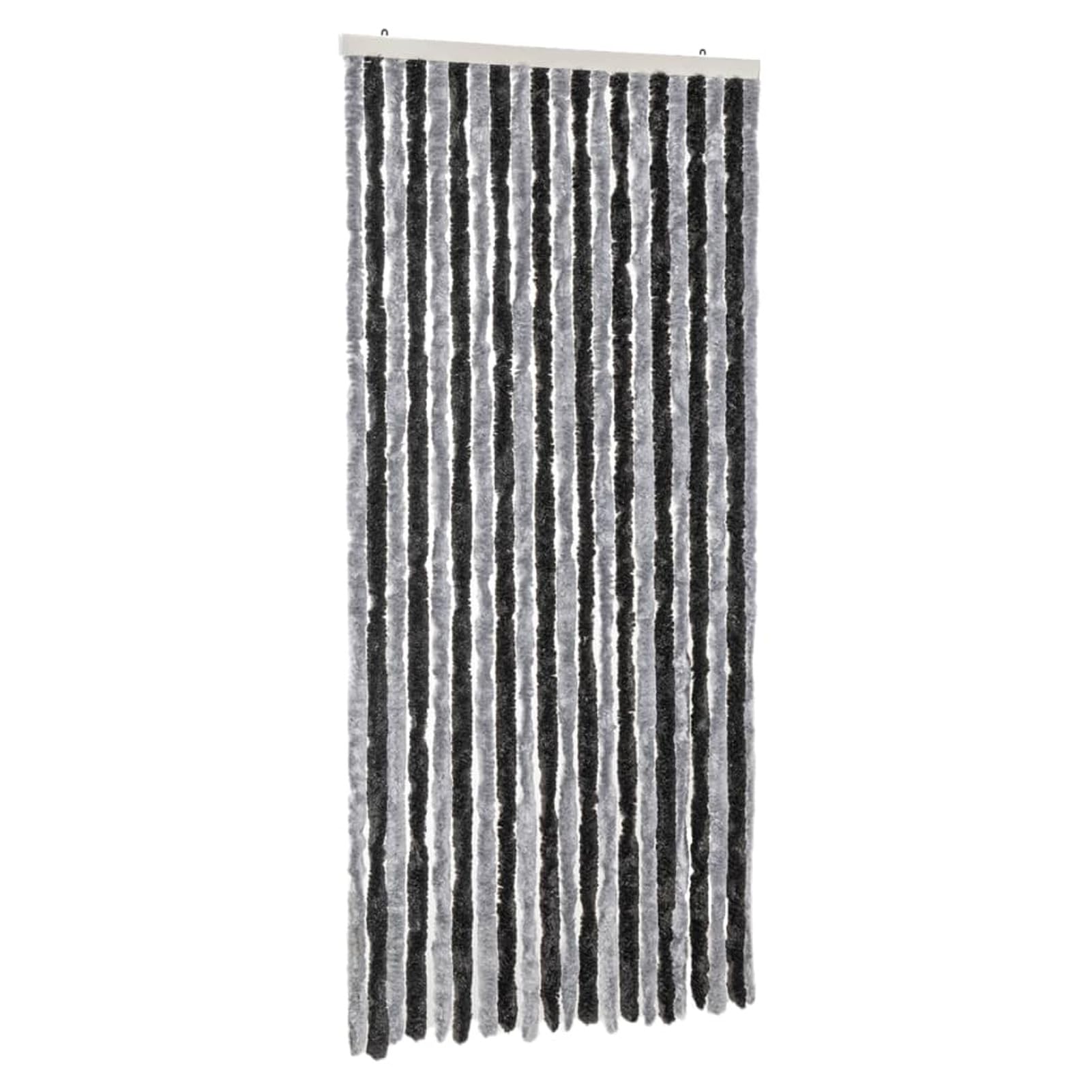 ZEYUAN Tenda Antimosche Grigia e Nera 90x200 cm in Ciniglia,Tenda Antimosche per Finestre e Porte Leggera Resistente all'Acqua Silenziosa Zanzariera Antiisetti-377327