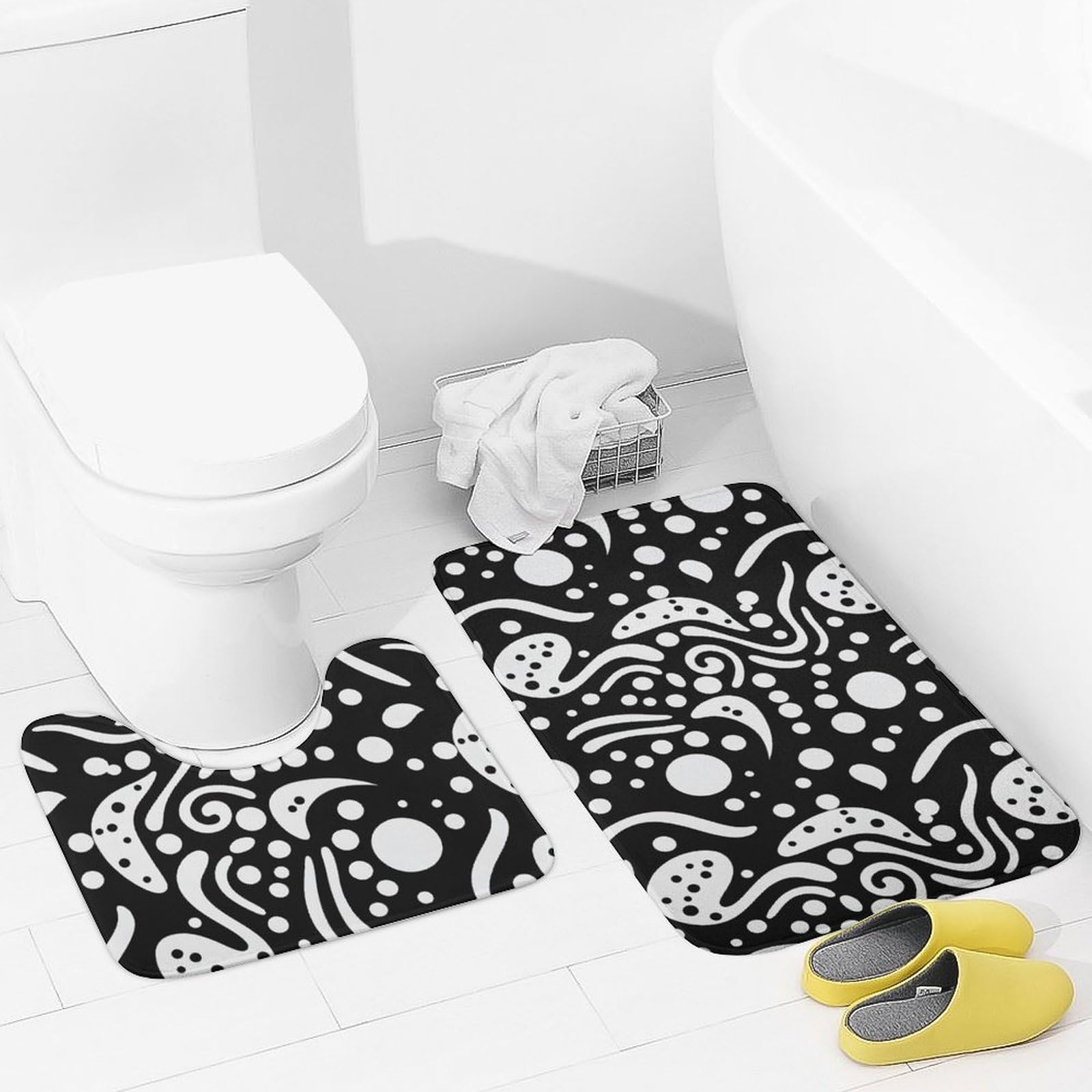 Tapis de bain doux en microfibre pour créer une ambiance spa moderne dans votre salle de bain