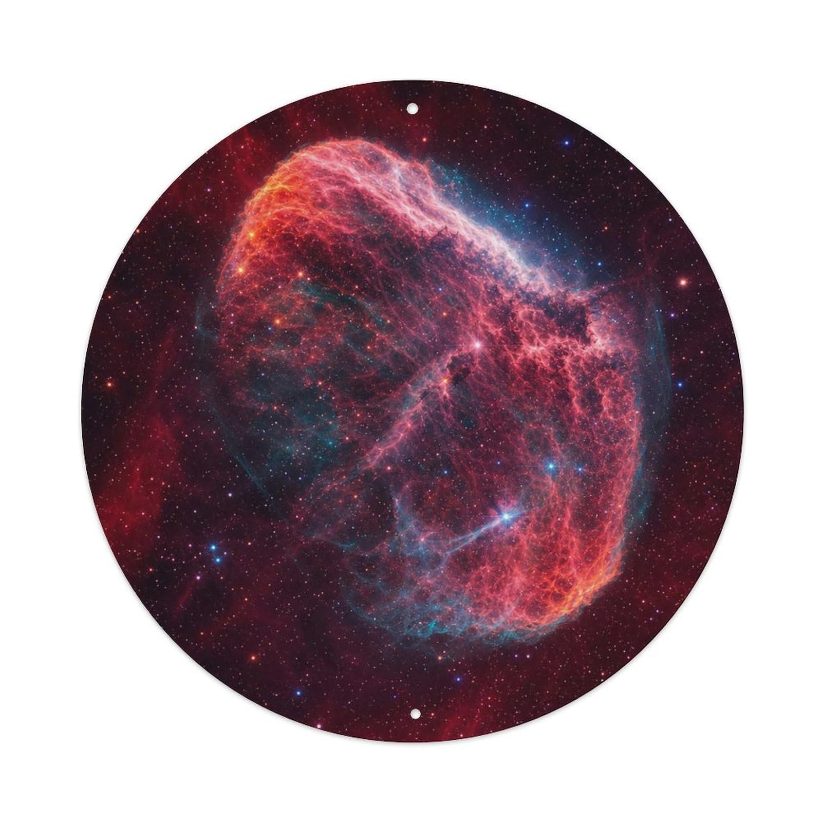 Odgynaw 8X8inch(20X20cm) Astronomy Crescent Nebula Celestial Study Scientific Metal Tin Sign