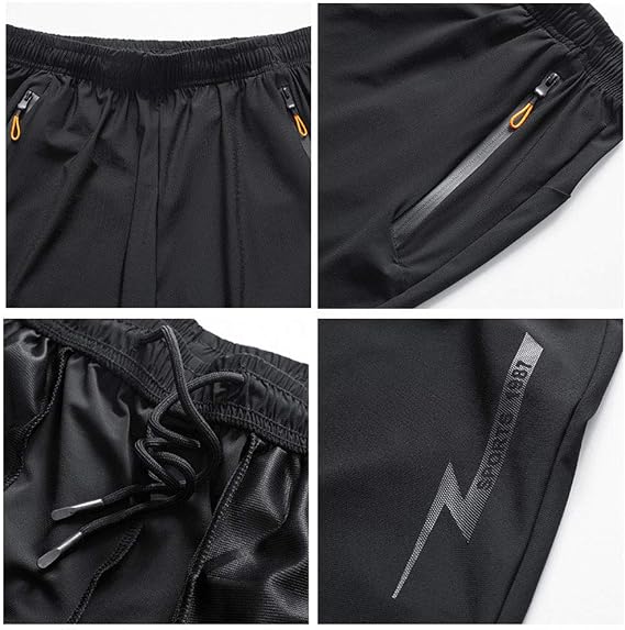 Pantaloncini Sportivi Uomo GUOCU – Leggeri, Asciugatura Rapida, Con Tasche Con Zip, Per Corsa E Palestra, Taglie M-4XL - 4