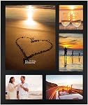 4x6 5-Opening Collage Picture Frame Black Wood Photo Frames for 4x6 Inch Pictures Display Made for Tabletop Stand and Wall Mounting