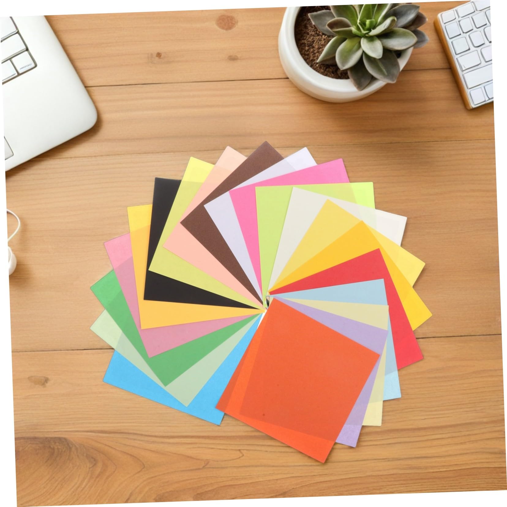 SOLUSTRE 600 Stück Teiliges Origami Papier Farben Doppelseitiges Faltpapier für DIY Bastelprojekte Kunsthandwerk Reißfestes Handgemachtes Quadratisches Bastelpapier für Schule und Zuhause