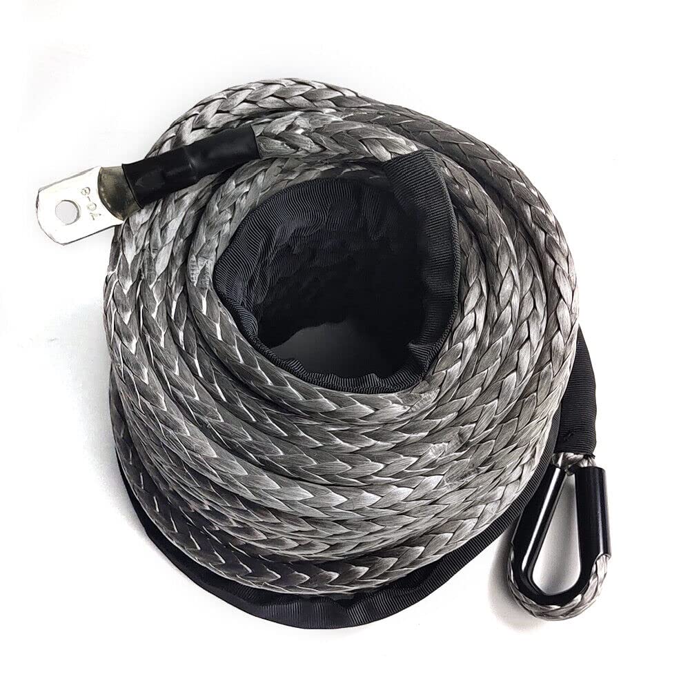 Corde de treuil en polyéthylène - 10 mm x 30 m - 12 torons - Corde synthétique - Treuil forestier - Corde de remorque synthétique pour ATV, UTV, Voitures, SUV