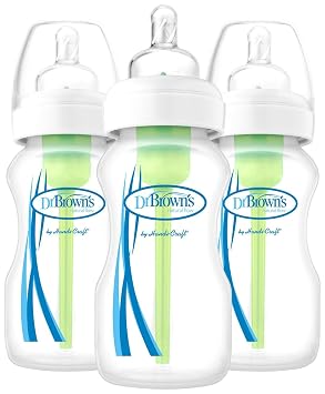 Dr. Browns Options Wide Neck Bottle, 3 Pack, Clear, 9 oz