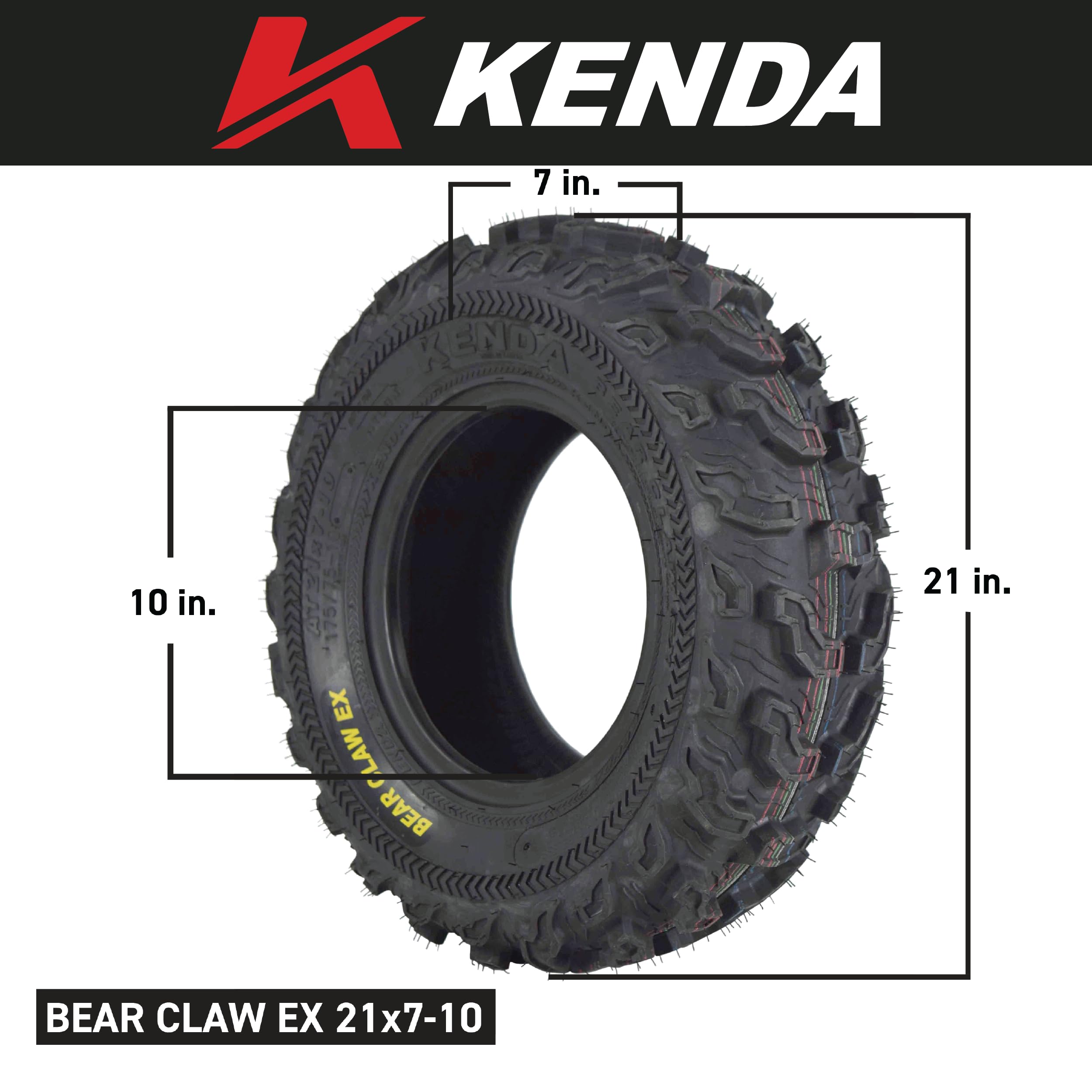 Amazon.com: Kenda Bearclaw EX K573-21x7-10 Front & 22x11-10 Rear