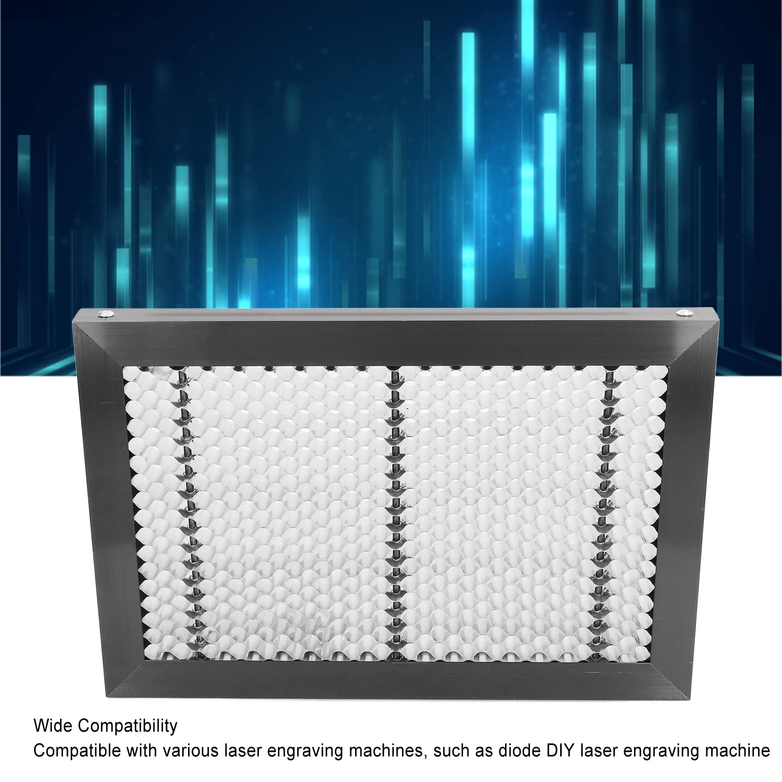 Tavolo di Lavoro Honeycomb CNC 300 x 200 x 22 mm, Piano Alveare Lavorato, Compatibile con Diverse Macchine per Incisione