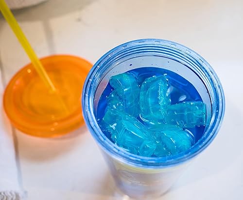 Miniatura 5 de Disney Lilo & Stitch - Taza de carnaval con popote reutilizable, tapa a prueba de fugas, cubos de hielo de plástico, vaso de plástico sin BPA, vaso