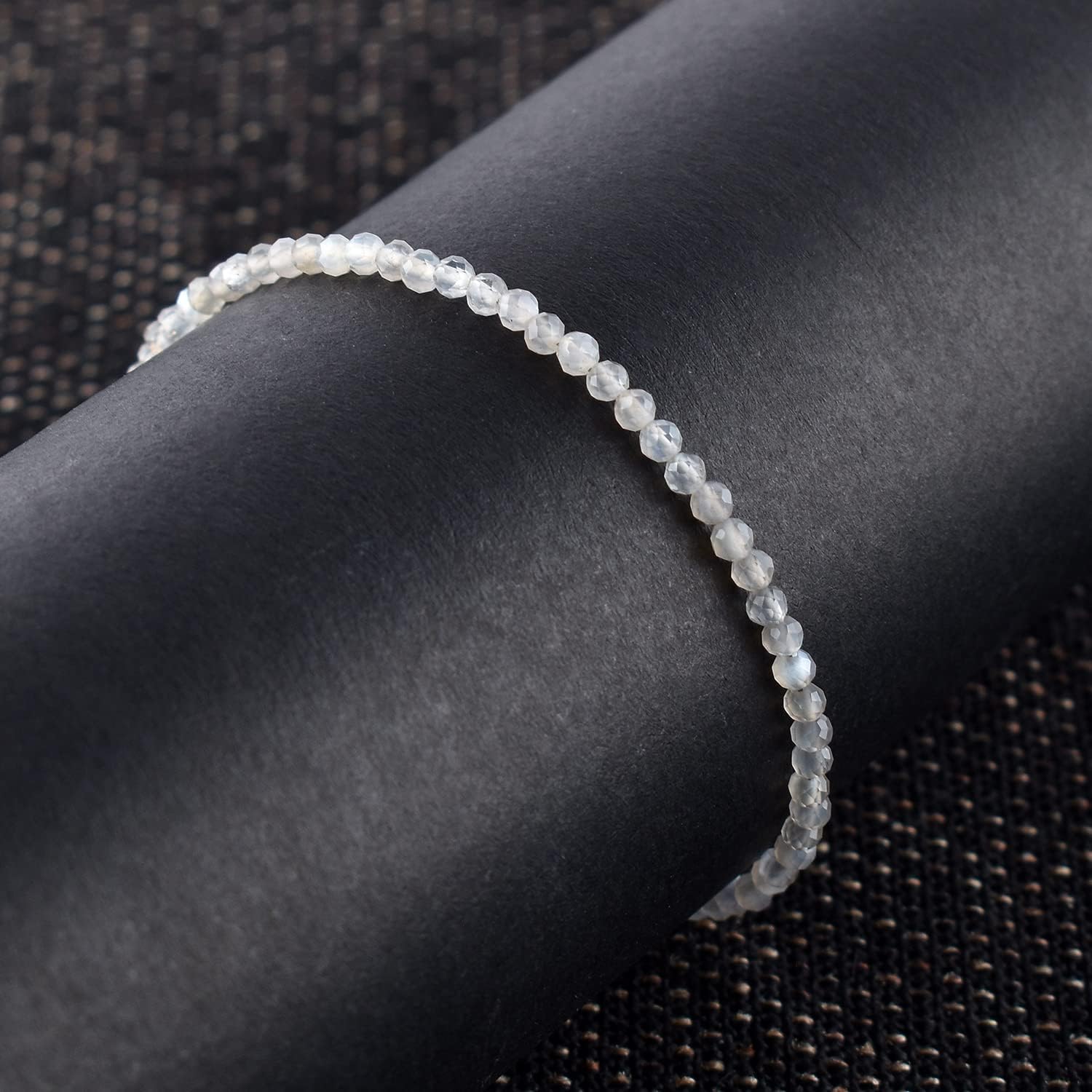 YANARA Gemstone Bracelet Natural Gemstone Micro Beads Handmade Jewelry For Women Chakra Energy Crystal, Silver Plated Chain 8 inch Crystal Bracelet - Image 6