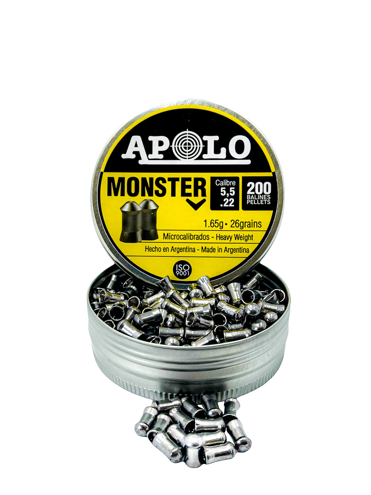 Apolo DIABOLOS Testa tonda 5,5 mm .22 200 pezzi per pistola ad aria compressa mostro