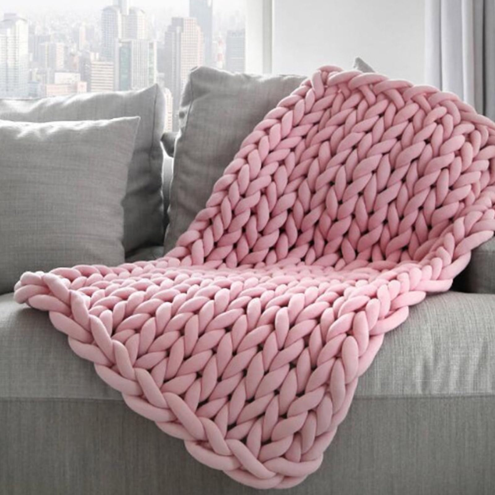 Filato di cotone multiuso, 18 m x 2 cm, filato per lavori a maglia per bambini, cestini, sciarpe, decorazione della casa, filato di cotone multiuso per uncinetto, 18 m x 2 cm