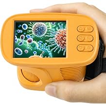 Kids Microscope,1000X HD Digital Handheld Mini Microscope 2.4" IPS Screen