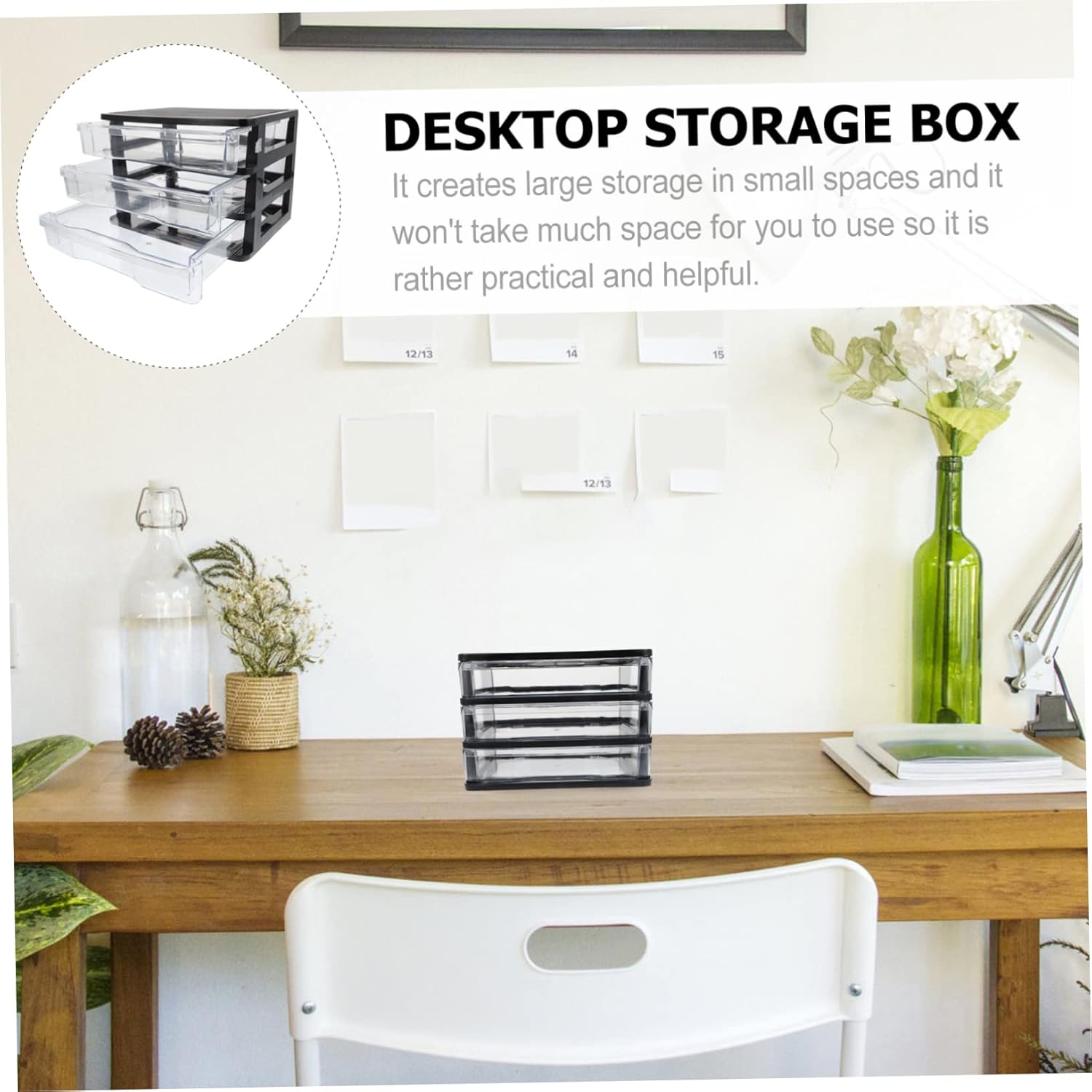 Makeup Storage Organizer Transparent Drawers Versatile Cosmetic Display Case for Vanity and Bathroom for Makeup and Sundries Storage