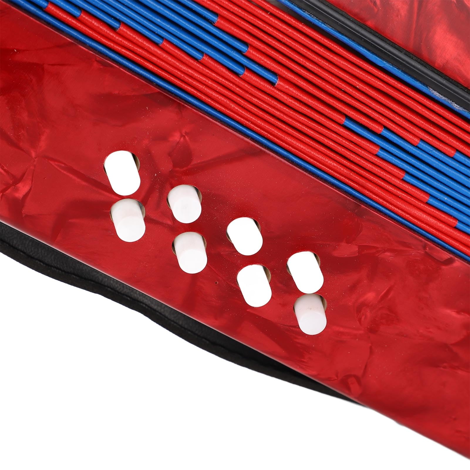 Generic Fisarmonica Leggera a 17 Tasti e 8 Bassi con Suono Morbido per Bambini Principianti, Materiali ABS (rosso)