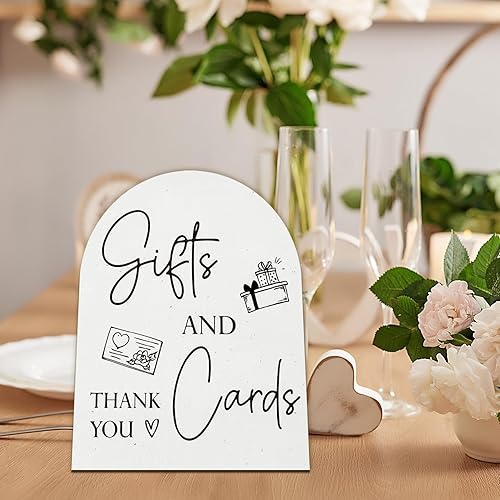 Miniatura 6 de Letrero de tarjetas y regalos para decoración de boda, mesa de regalo, letrero de arco de madera, letrero de agradecimiento, letreros de boda para
