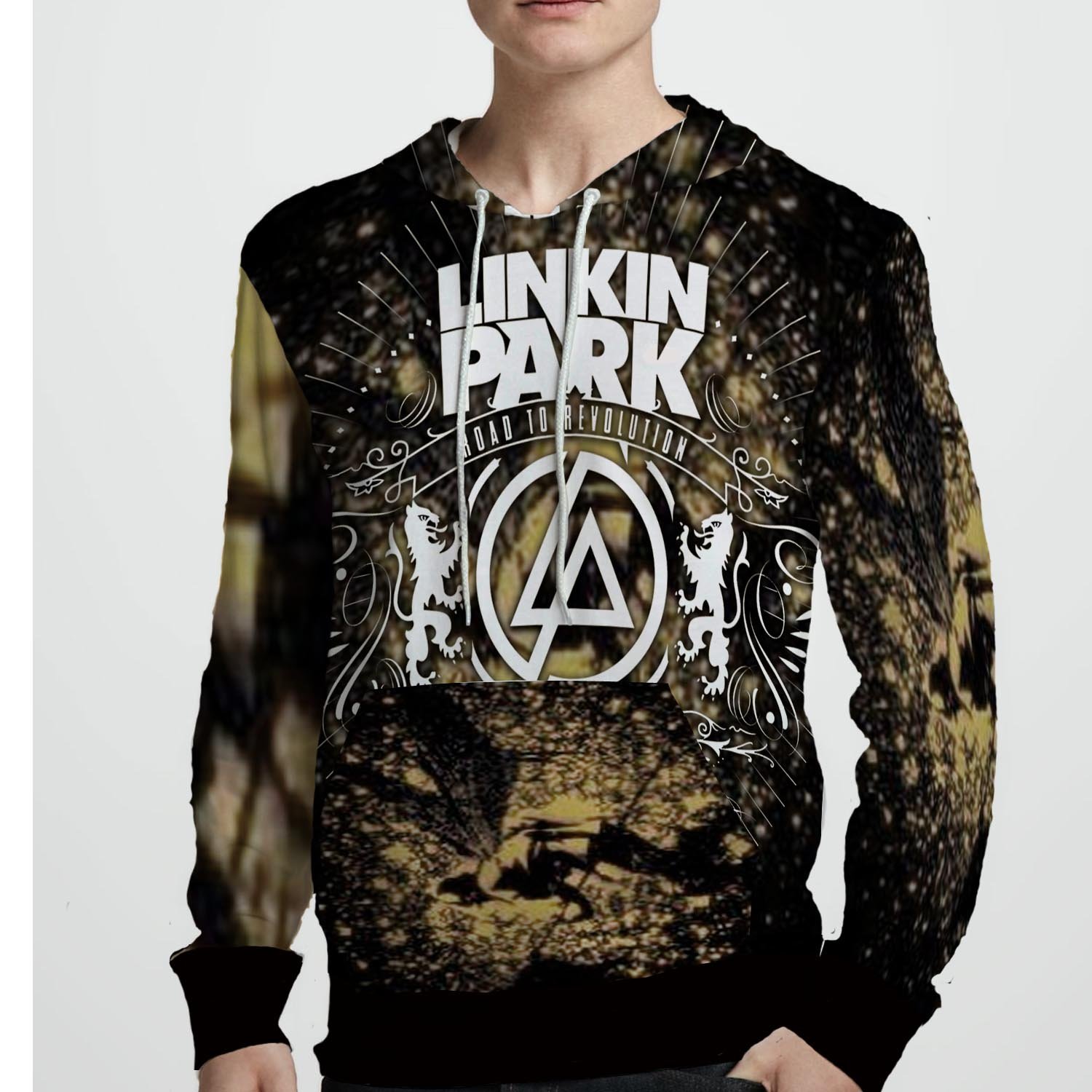 gidizone collection Linkin Park Black Gold Hoodie for Mens