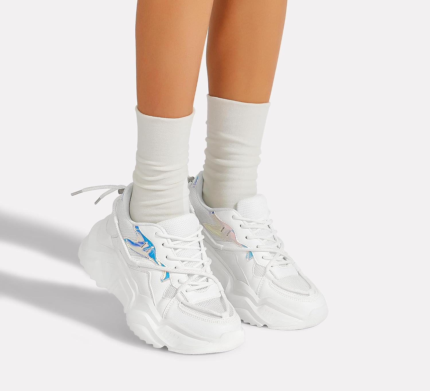 LUCKY STEP Women's Platform Colorful Fashion Sneakers Retro Colorblock Stylish Cute Chunky Dad Walking Shoes - Image 9