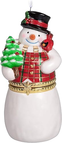 Hallmark Keepsake Navidad 2019 Año Fechado Limoges Adorno de muñeco de nieve, porcelana,