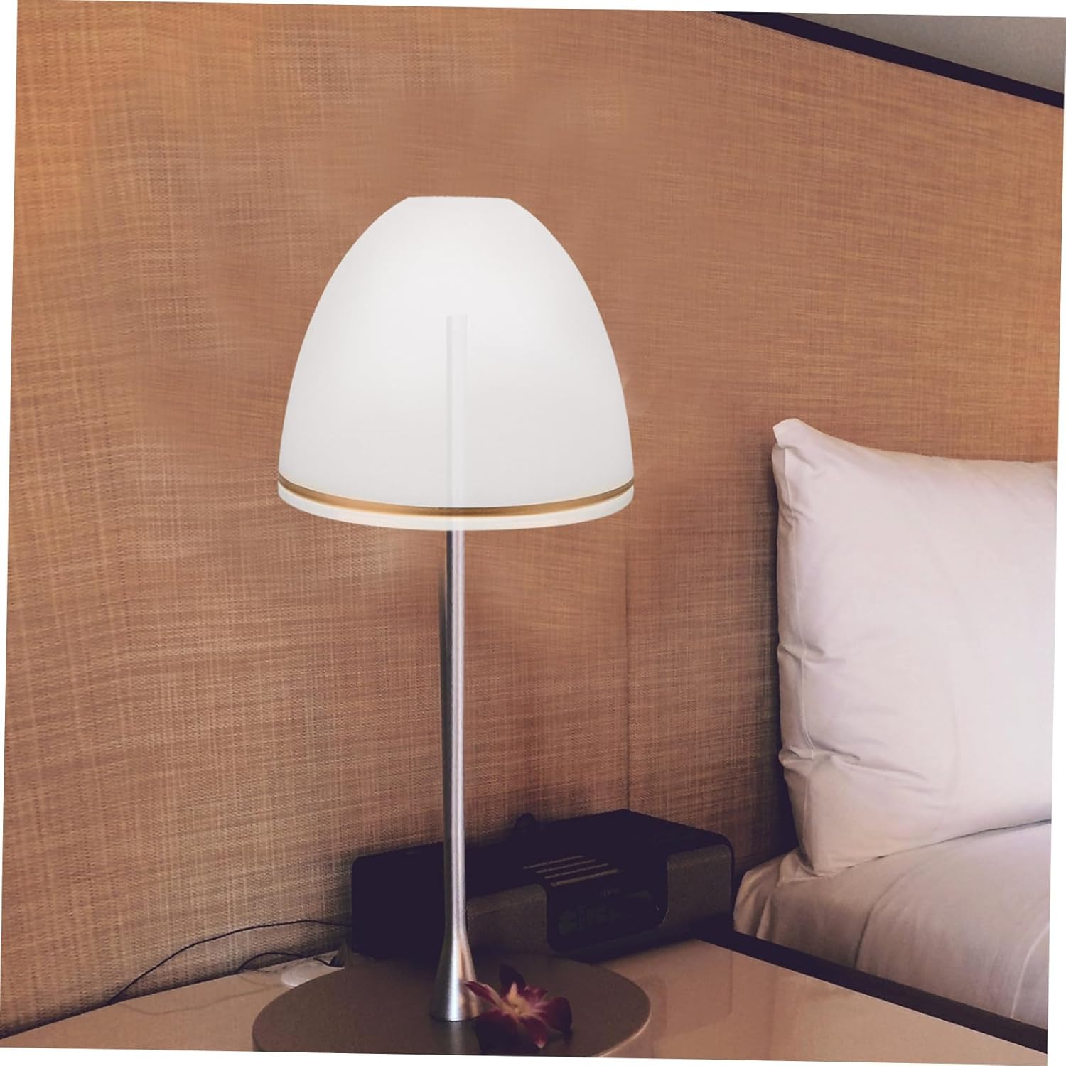 Mikikit 2pcs Household Glass Lamp Shade Replacement Cover Transparent Pendant Light Fixture for Chandelier Wall Light and Table Lamp and Stylish Glass Shade for Home Decor