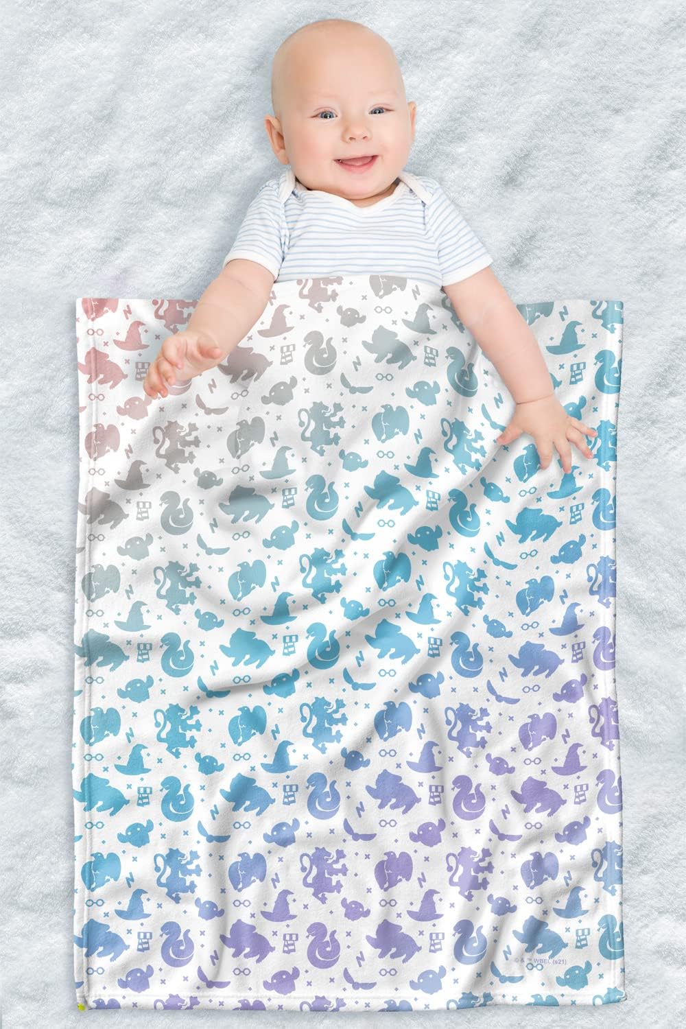 Harry Potter Lightweight Baby Blanket, 30"X40", Cutesy Icons Unisex for Infants Girls & Boys