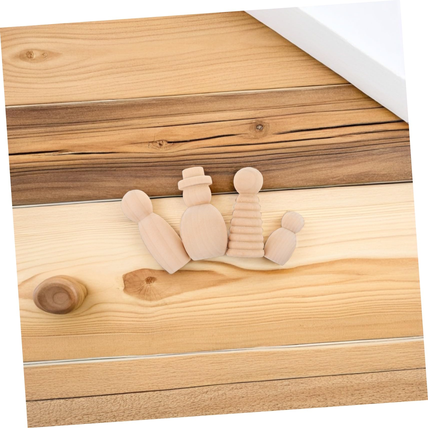 ORFOFE 20 Piezas Muñecas de Madera Inacabadas para Manualidades DIY Figuras Pequeñas para Pintar Decoración Hogar Aula Creatividad