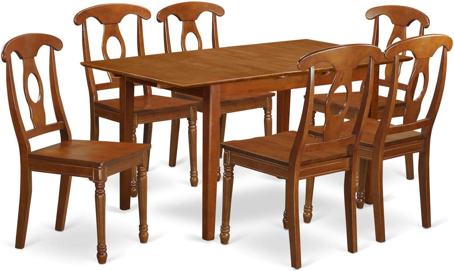 Buy 7 PC Kitchen Table set Table with Leaf and 6 Dining Chairs Online ...