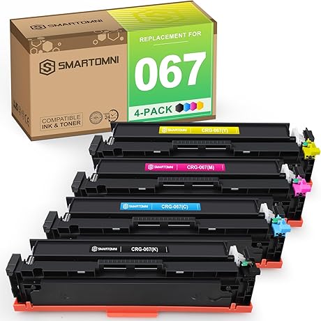 4-Pack Compatible Toner Cartridge Replacement for Canon 067 067H MF653CDW MF650C
