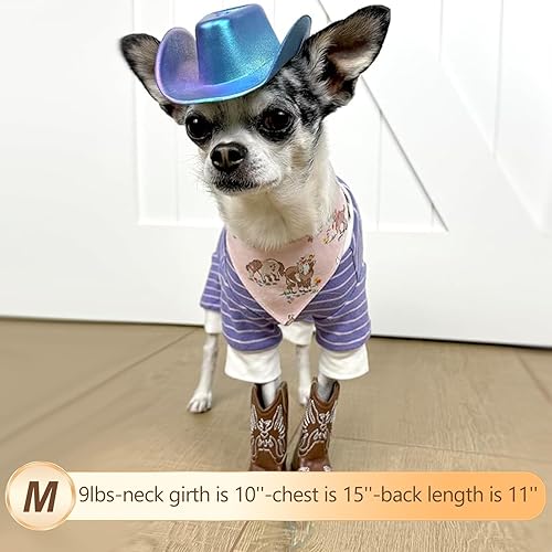 Miniatura 51 de KYEESE Dog Pajamas Soft Striped Pet Jumpsuit Lightweight Doggie Jammies 4 Legs Dog Clothes Stretchable Pajamas Breathable Cozy Outfit Comfortable