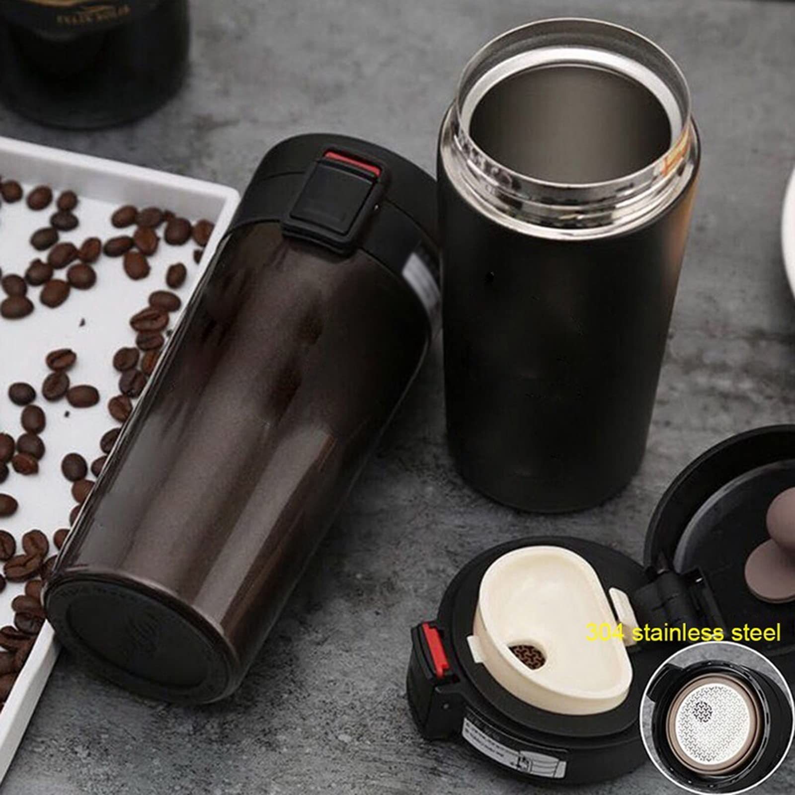 Vakuum Tasse 380ml Doppel Edelstahl 304 Kaffee Becher Auslaufsicher Thermos Becher Reise Thermal Cup Wasser Flasche für