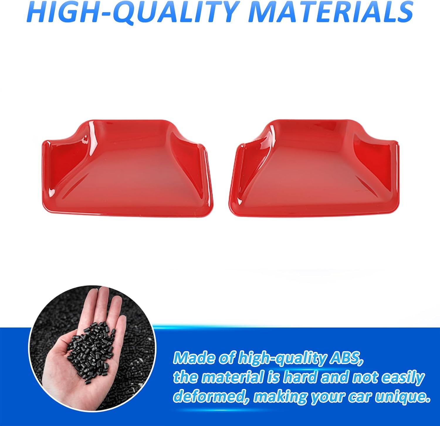 Carbon Fiber Look Cover Trims Accessories Body Door Handle Bowl Moulding for Chevrolet Corvette C6 2005-2013 Car Door Handle Bowl Cover Trim Frame (Red)