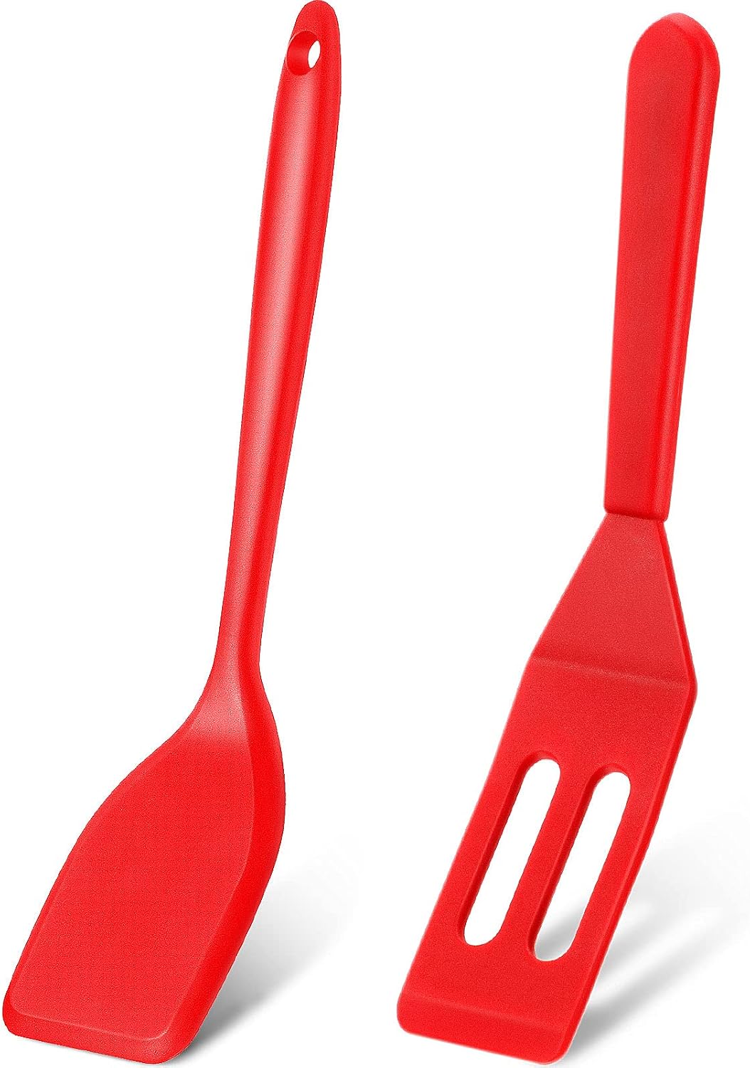 Patelai 2 Pieces Mini Silicone Brownie Serving Spatula Flexible Nonstick Serve Turner Heat Resistant Cookie Slotted Spatula for Eggs in Small Frying Pan Cookie Batter Lemon Baked (Black)