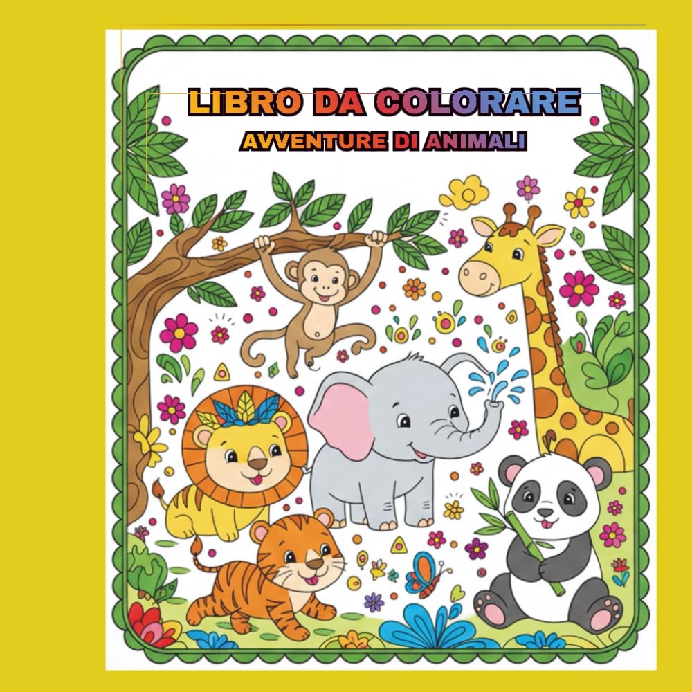Libro da Colorare: Avventure di animali