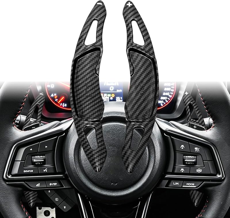 Extensões de Paddle Shift MAIMOCCY em Plástico com Textura de Fibra de Carbono para Subaru – Par