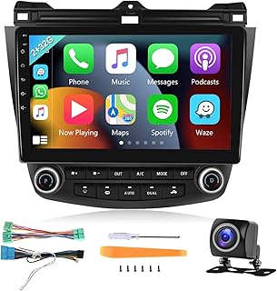 2+32G Car Stereo for Honda Accord 2003 2004 2005 2006 2007 Wireless Carplay Android Car Radio with Android Auto,10'' Bluetooth Touchscreen Radio Car Audio Receivers with WiFi FM/RDS Backup Camera