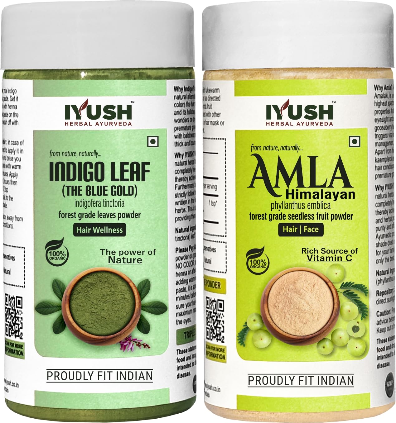 IYUSH Herbal Ayurveda Amla Powder and Indigo Powder Organic for Hair Color – 500gm | Indigo Powder for Hair with Gooseberry Powder | Natural Hair Colour | Herbal Hair Colour | Hair Powder | 250gm Each-picture-37