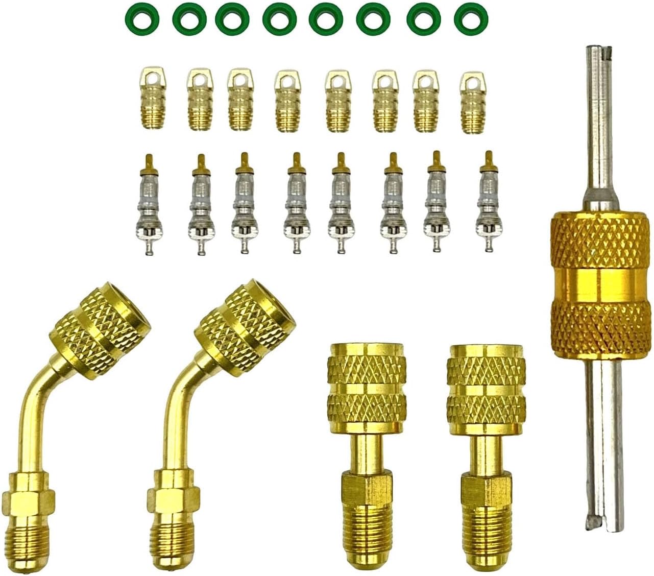 Kit de 29 Piezas Adaptador R410a, Válvula y Juntas para HVAC