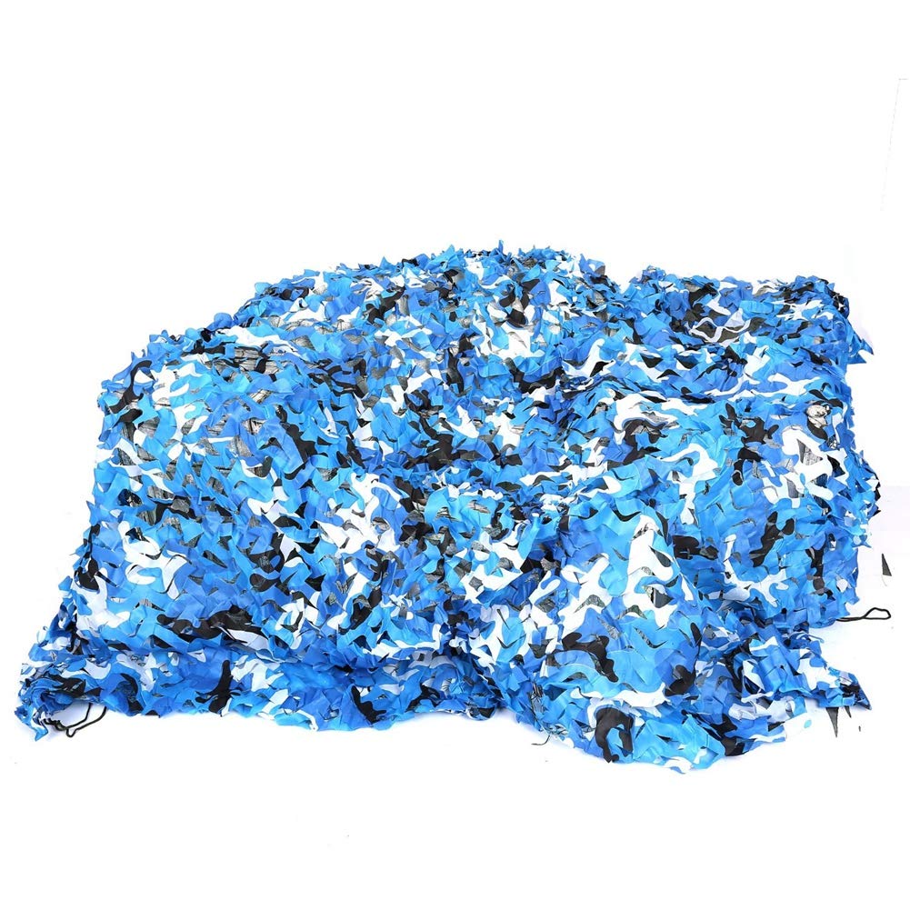 Oudini Blue Camouflanet, Camo Net Shelter For Garden Military Hunting Woodland Army Camping Sun Shelter Tente Net/Blue/2X3m(6.6X10ft)