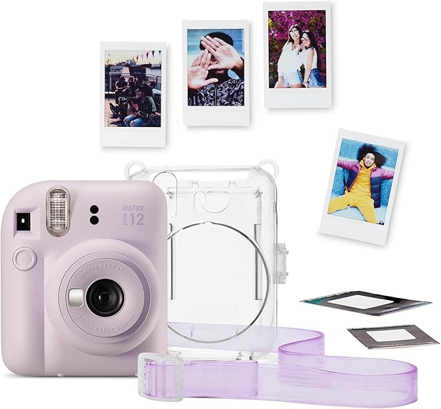 instax mini 12 aparat natychmiastowy w zestawie z akcesoriami, liliowy fiolet
