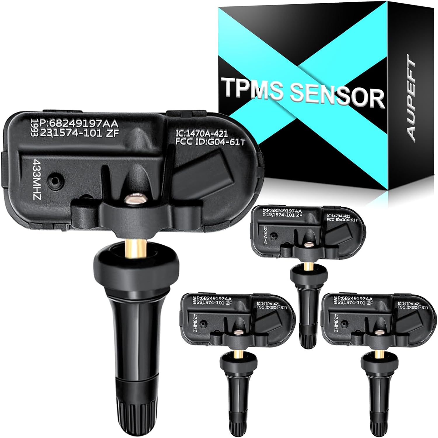 Pre-Programed TPMS Tire Pressure Monitoring System Sensor for:-Jeep Cherokee for:-Ram 1500/2500/3500 2014 2015 2016 2017 2018 2019 2020 202114 15 16 17 18 19 20 21 OE#68249197AA 4PCS