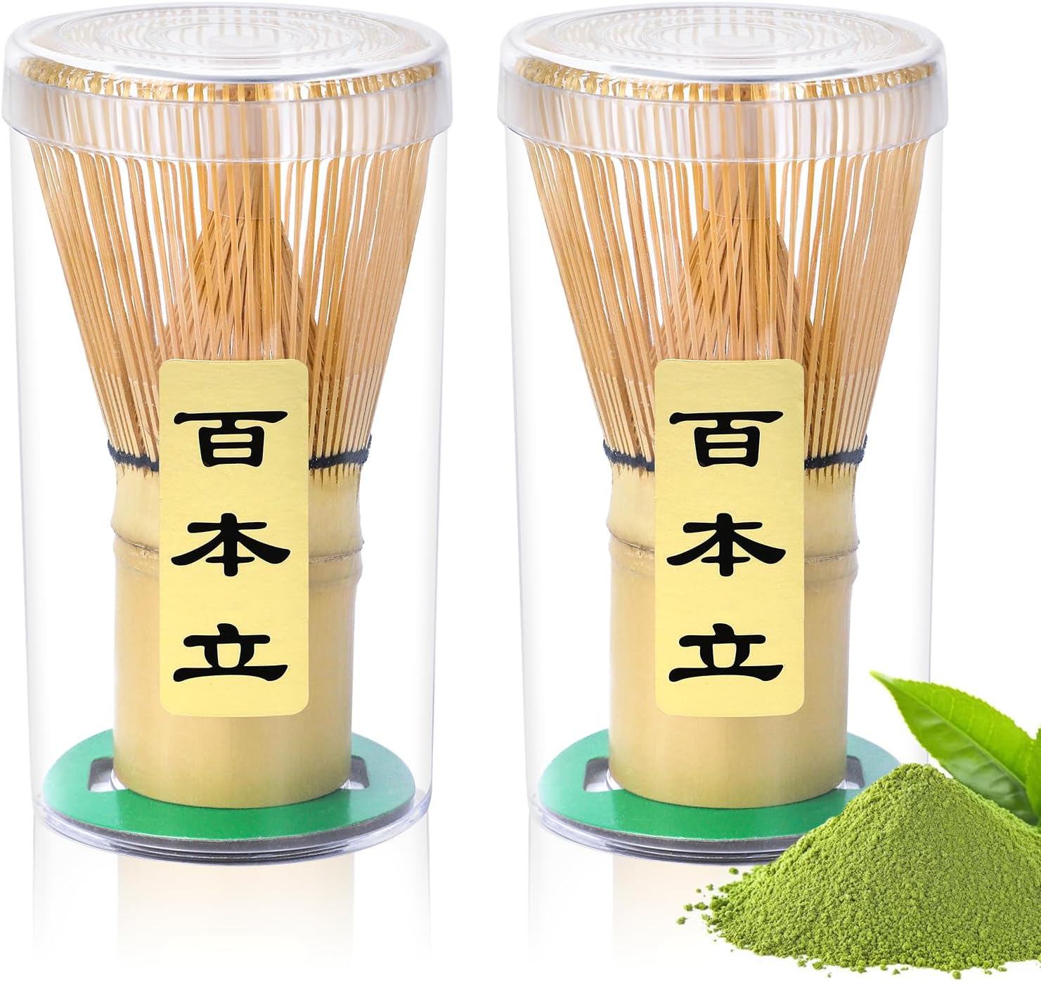 2PCS Bamboo Matcha Whisk with 76 Prongs, Handcrafted Chasen, Traditional Matcha Whisks for a Smooth and Frothy Matcha Experience, Perfect for Tea Ceremony