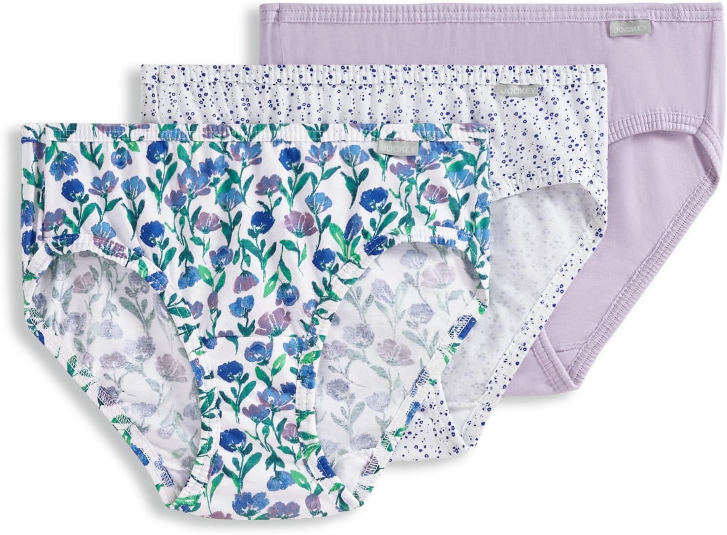 Jockey Women's Underwear Plus Size 100% Cotton Elance Bikini - 3 Pack