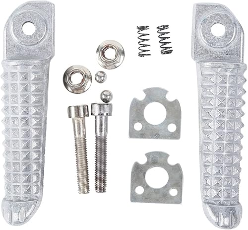 Miniatura 3 de Green-L Reposapiés de pasajero de motocicleta con soporte de montaje para Yamaha YZF R6 2003-2005 R6S 2006-2009 (plata)