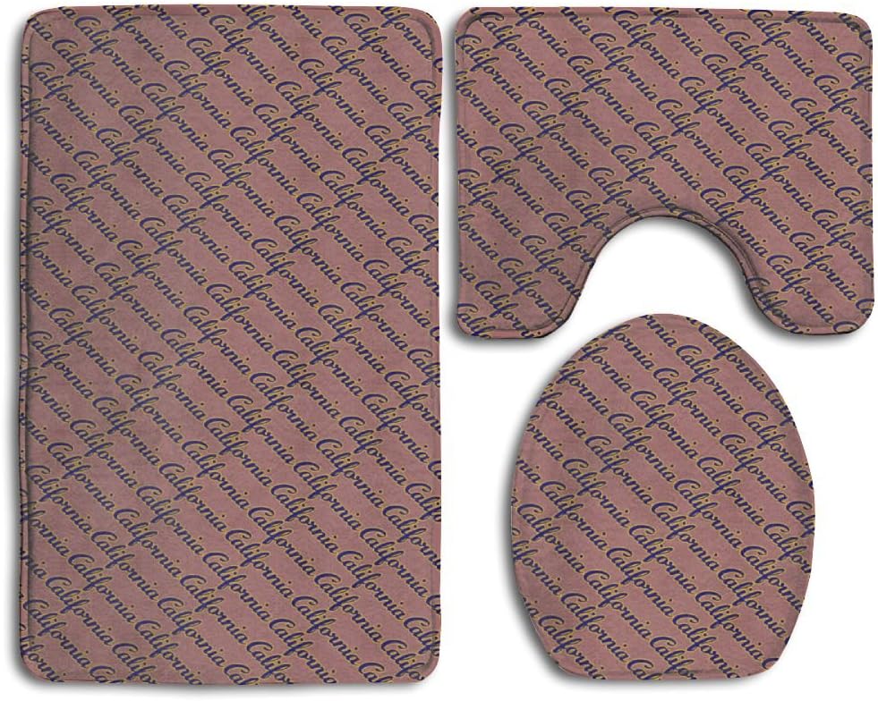 California Oblong Bathroom Rugs Set Without Deformation
