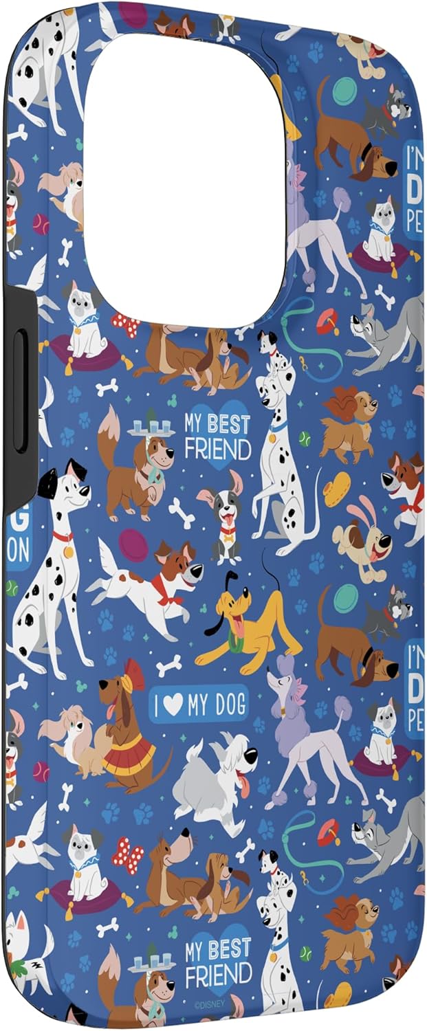 Disney Dogs I Love My Dog Blue Case for iPhone 14 Pro