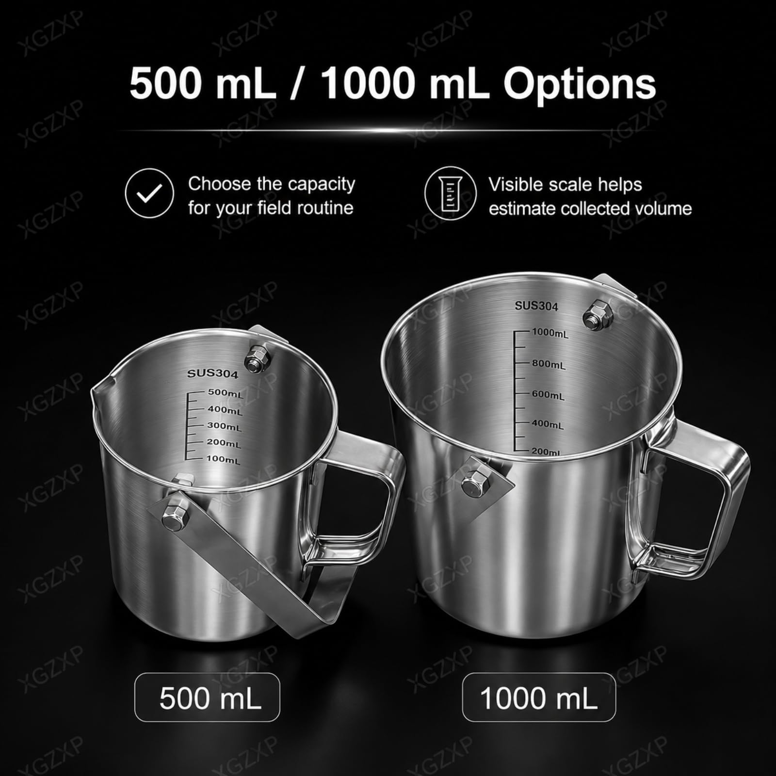 Cucharón Telescópico para Muestreo De Agua, Cucharón De Acero Inoxidable para Muestreador De Vasos De Precipitados con Péndulo, Vaso Graduado Desmontable para Muestreo 500ml-3m
