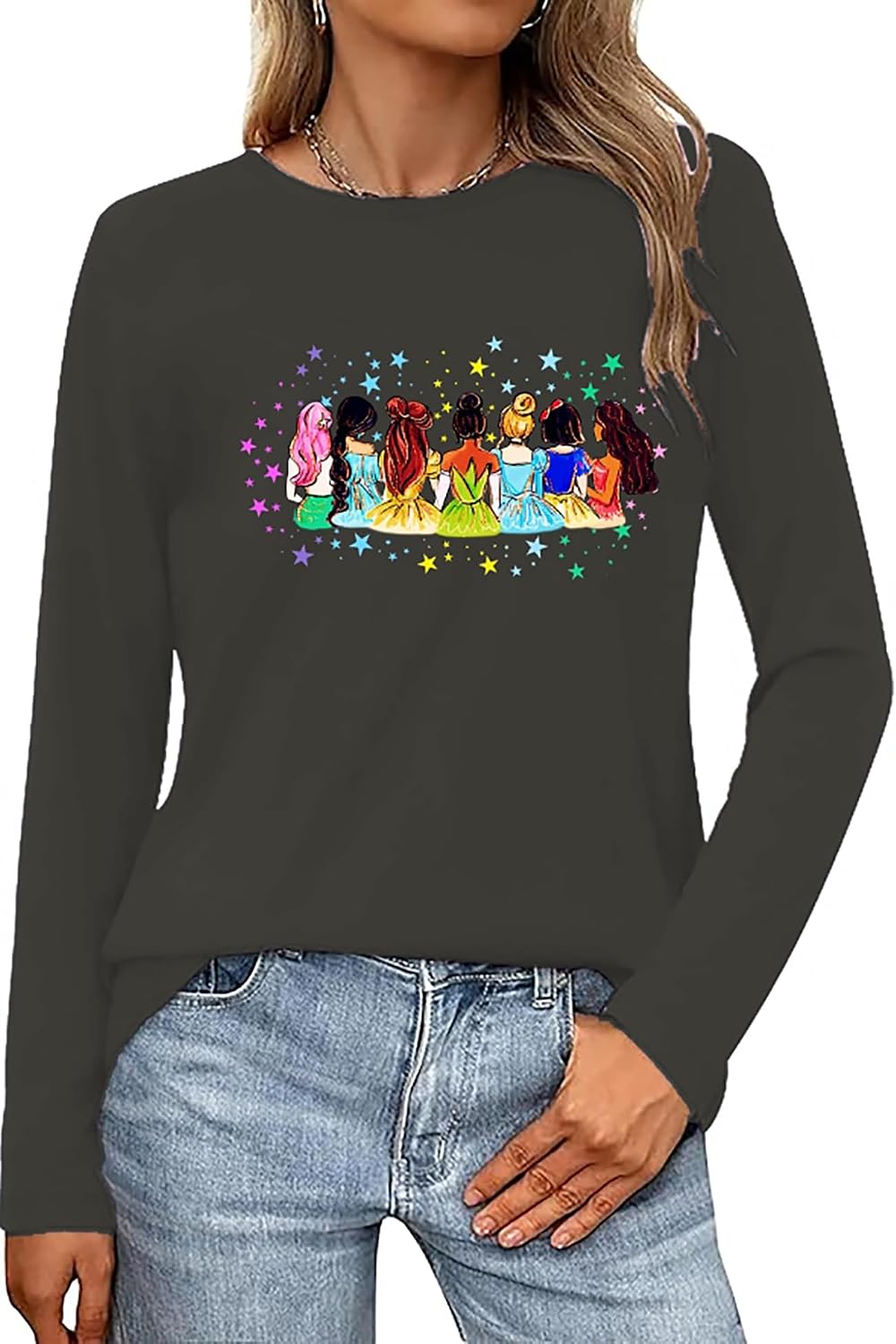 AMWIPE Magical Shirt for Women Princess Long Sleeve Tshirt Dress ...
