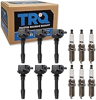 Vista 62 de Kit de Bobina de Encendido y Bujía de TRQ 8 Piezas Bujías de Iridio Compatibles con Toyota Tacoma 2005-2014 4Runner 2010 Tacoma 2015-2021