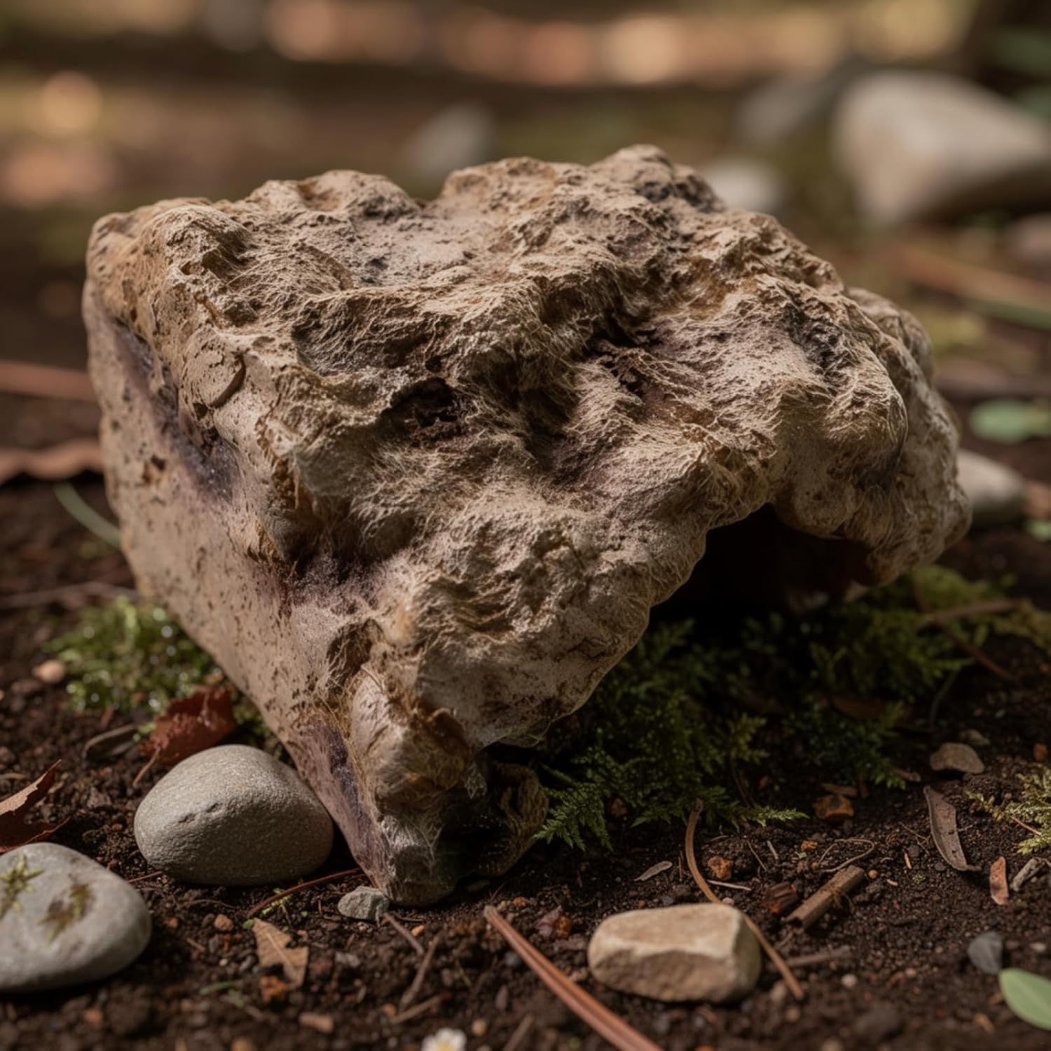 Gray-Brown Terrarium Habitat Decor, M Size Resin Rock Cave, Nontoxic Reptile S, Safe House for Small Animals, 7.5 X 5.5 X 4.3 in Bearded Dragon