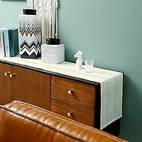 Vista 6 de Camino de mesa Forest Branch de 36 pulgadas de largo, algodón y lino, bufandas de arpillera, cocina, cena, cafetería, decoración de mesa