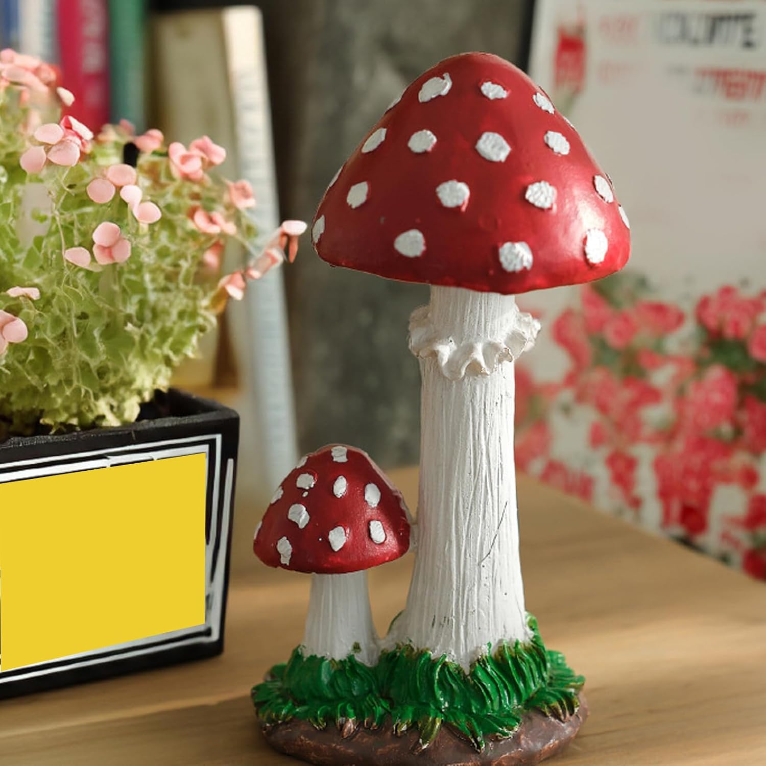 Artificial Mushroom Ornament Resin, Umbrella Shape mushr